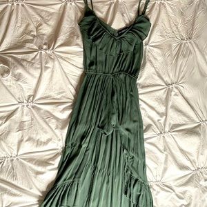 beautiful green short in front long in back dress